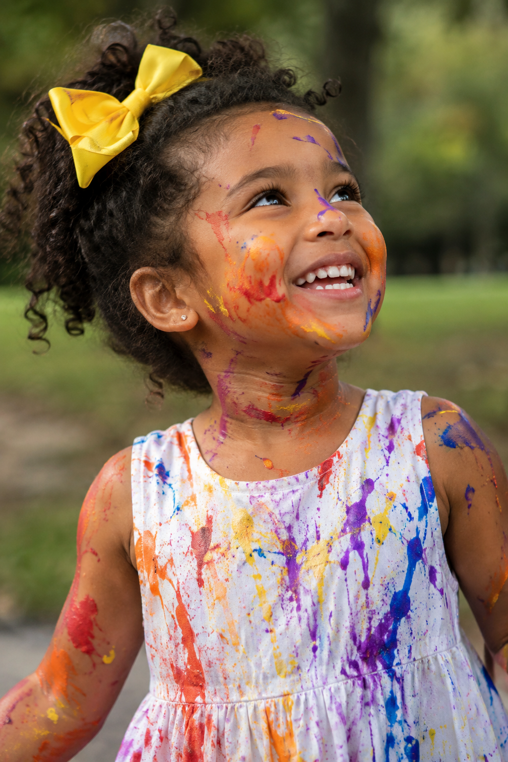 A happy child enjoying a classroom activity